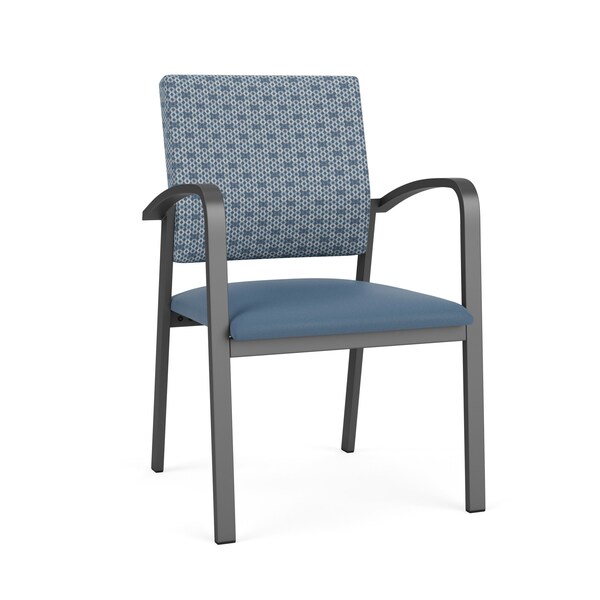 Lesro Newport Guest Chair Metal Frame, Charcoal, RS Rain Song Back, MD Titan Seat NP1101 - main